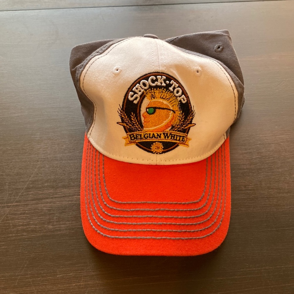 New Shock Top Beer Hat Orange, White, and Gray OS